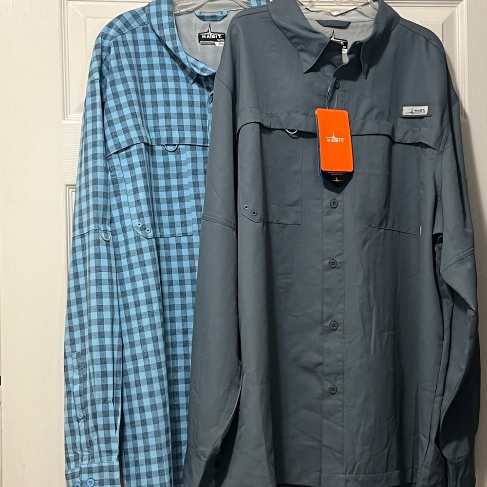 2 shirts/Habit Long Sleeve River Shirt NEW, never worn. Price is for both.